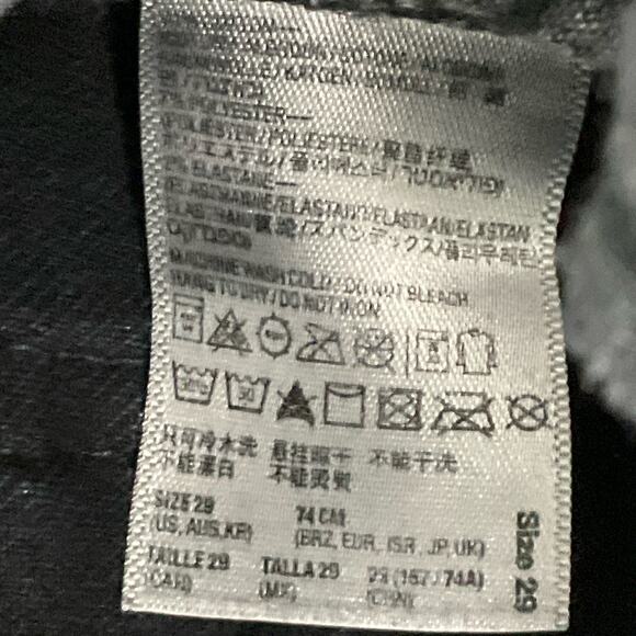 American Apparel Jeans Womens High Waist Rise Slim Skinny Jeans Black sz 29 - Picture 12 of 12